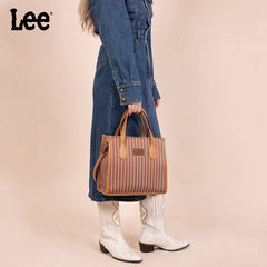 LEE Striped Canvas Tote Bag/Crossbody