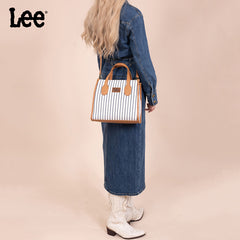 LEE Striped Canvas Tote Bag/Crossbody