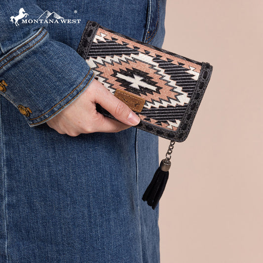 Montana West Aztec Embroidered Wallet