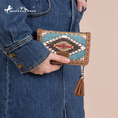 Montana West Aztec Embroidered Wallet