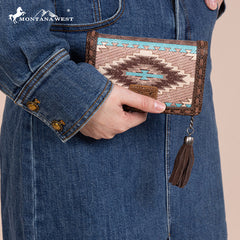 Montana West Aztec Embroidered Wallet