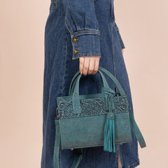 Wrangler Western Tooled Tote Crossbody