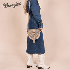 Wrangler Western Tooled Saddle Bag Crossbody