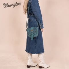 Wrangler Western Tooled Saddle Bag Crossbody