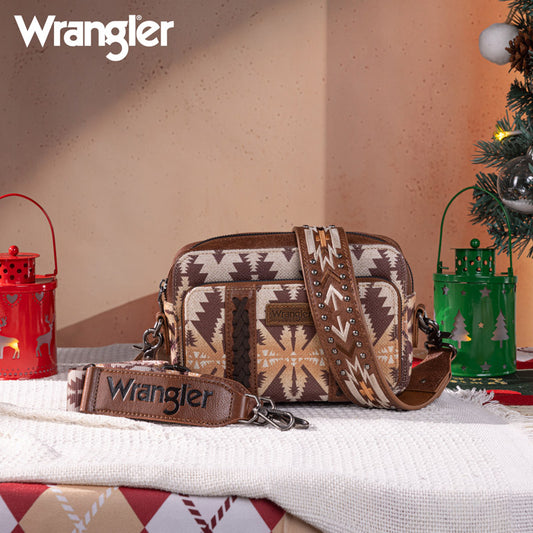 Wrangler Aztec Printed Crossbody Purse