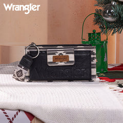 WG139-W013 Wrangler Aztec Print Bi-Fold Wallet Wristlet