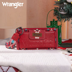 WG139-W013 Wrangler Aztec Print Bi-Fold Wallet Wristlet