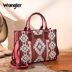 Wrangler Sherpa Aztec Canvas Tote Bag