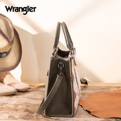 Wrangler Sherpa Aztec Canvas Tote Bag