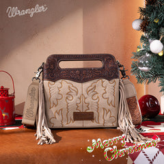 Wrangler Tooled Fringe Crossbody Bag