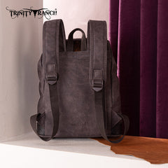 Trinity Ranch Genuine Hair-On Cowhide Tooled Backpack