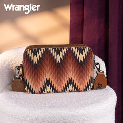 Wrangler Southwestern Pattern Dual Sided Print Crossbody Purse