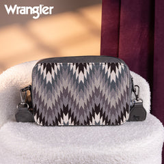 Wrangler Southwestern Pattern Dual Sided Print Crossbody Purse