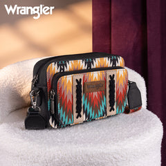 Wrangler Southwestern Pattern Dual Sided Print Crossbody Purse