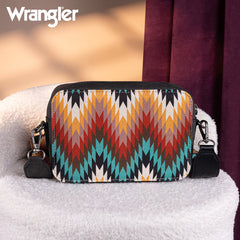 Wrangler Southwestern Pattern Dual Sided Print Crossbody Purse