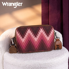 Wrangler Southwestern Pattern Dual Sided Print Crossbody Purse