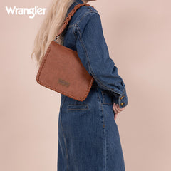 Wrangler Whipstitch Braided Strap Hobo/Crossbody Bag