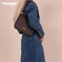 Wrangler Whipstitch Braided Strap Hobo/Crossbody Bag