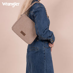 Wrangler Whipstitch Braided Strap Hobo/Crossbody Bag