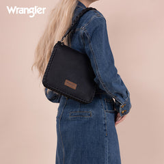 Wrangler Whipstitch Braided Strap Hobo/Crossbody Bag