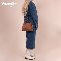 Wrangler Braided Detail Tote/Crossbody Bag