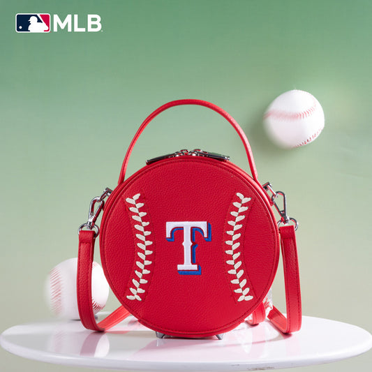 MLB Texas Rangers Leather Circle Crossbody Bag