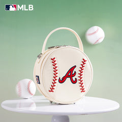 MLB Atlanta Braves Leather Circle Crossbody Bag