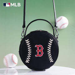 MLB Boston Red Sox Leather Circle Crossbody Bag