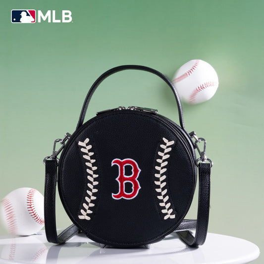 MLB Boston Red Sox Leather Circle Crossbody Bag