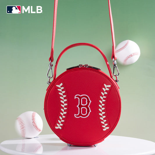 MLB Boston Red Sox Leather Circle Crossbody Bag