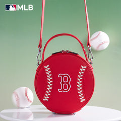 MLB Boston Red Sox Leather Circle Crossbody Bag