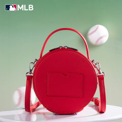 MLB Boston Red Sox Leather Circle Crossbody Bag