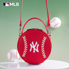 MLB New York Yankees Leather Circle Crossbody Bag