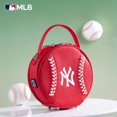 MLB New York Yankees Leather Circle Crossbody Bag