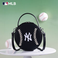 MLB New York Yankees Leather Circle Crossbody Bag