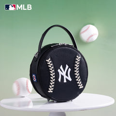 MLB New York Yankees Leather Circle Crossbody Bag