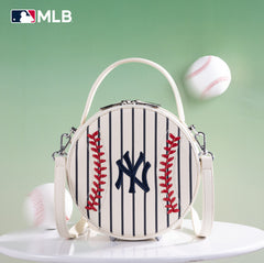 MLB New York Yankees Leather Circle Crossbody Bag