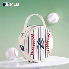 MLB New York Yankees Leather Circle Crossbody Bag