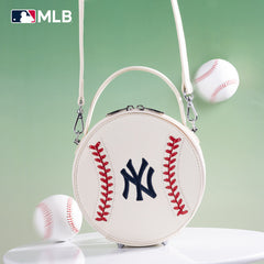 MLB New York Yankees Leather Circle Crossbody Bag