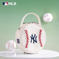 MLB New York Yankees Leather Circle Crossbody Bag