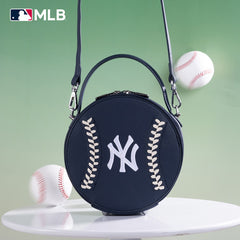 MLB New York Yankees Leather Circle Crossbody Bag