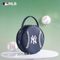 MLB New York Yankees Leather Circle Crossbody Bag