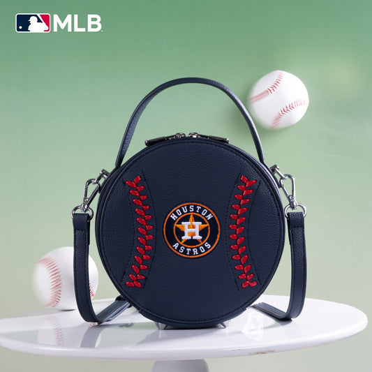 MLB Houston Astros Leather Circle Crossbody Bag