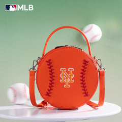 MLB New York Mets Leather Circle Crossbody Bag