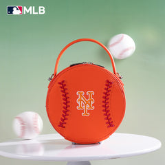 MLB New York Mets Leather Circle Crossbody Bag