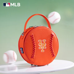 MLB New York Mets Leather Circle Crossbody Bag