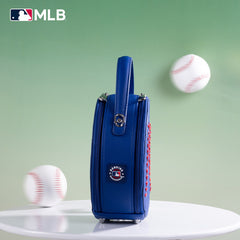 MLB New York Mets Leather Circle Crossbody Bag