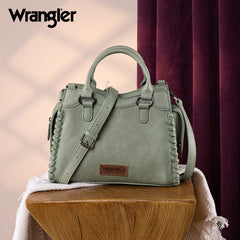 Wrangler Braided Detail Tote/Crossbody Bag