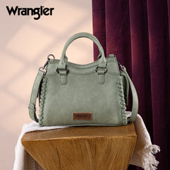 Wrangler Braided Detail Tote/Crossbody Bag