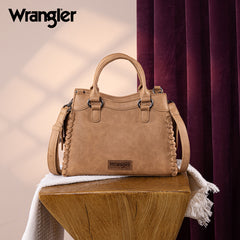 Wrangler Braided Detail Tote/Crossbody Bag